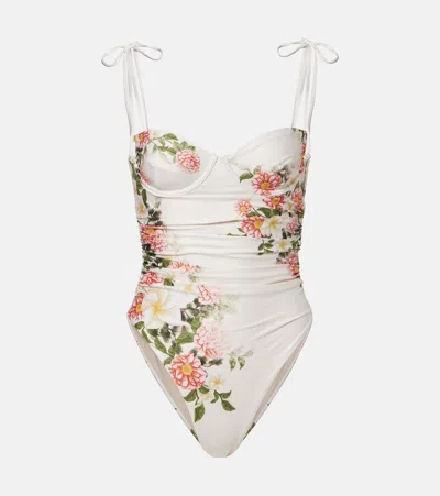 Agua By Agua Bendita Rabano One Piece Swimsuit In White