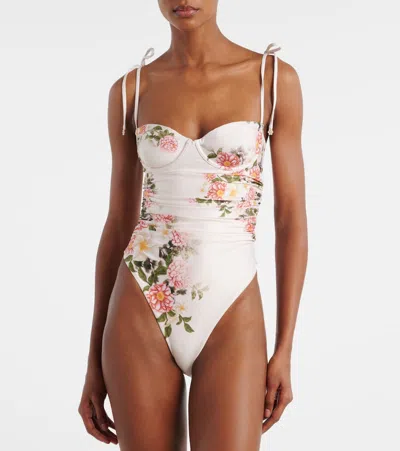 Agua By Agua Bendita Rabano One Piece Swimsuit In White