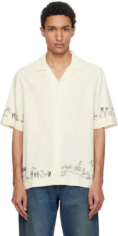 Paul Smith Mens Short Sleeves Regular Fit Shirt With Embroideredy In Neutral