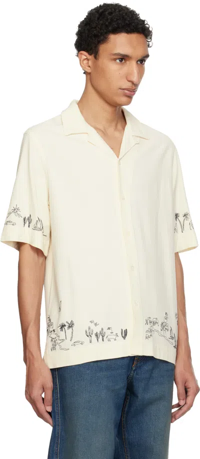 Paul Smith Mens Short Sleeves Regular Fit Shirt With Embroideredy In Neutral