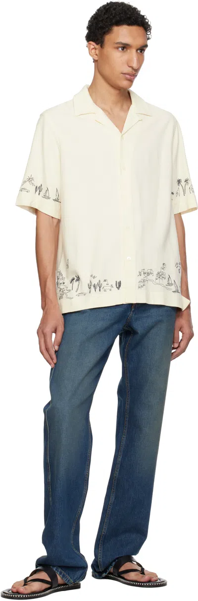 Paul Smith Mens Short Sleeves Regular Fit Shirt With Embroideredy In Neutral
