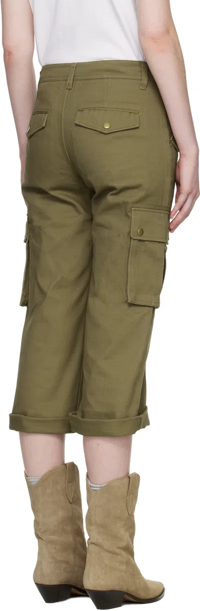 Isabel Marant Womens Khaki Josine Cargo-pocket Cotton Trousers In Multi