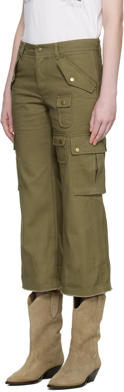 Isabel Marant Womens Khaki Josine Cargo-pocket Cotton Trousers In Multi