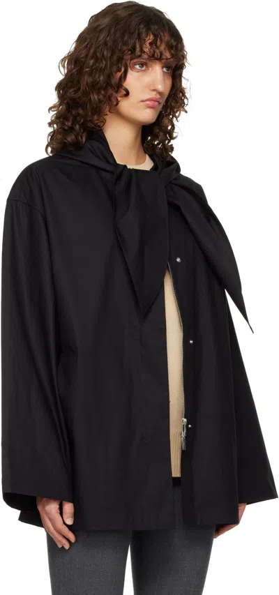 Totême Black Technical Scarf Jacket In Black