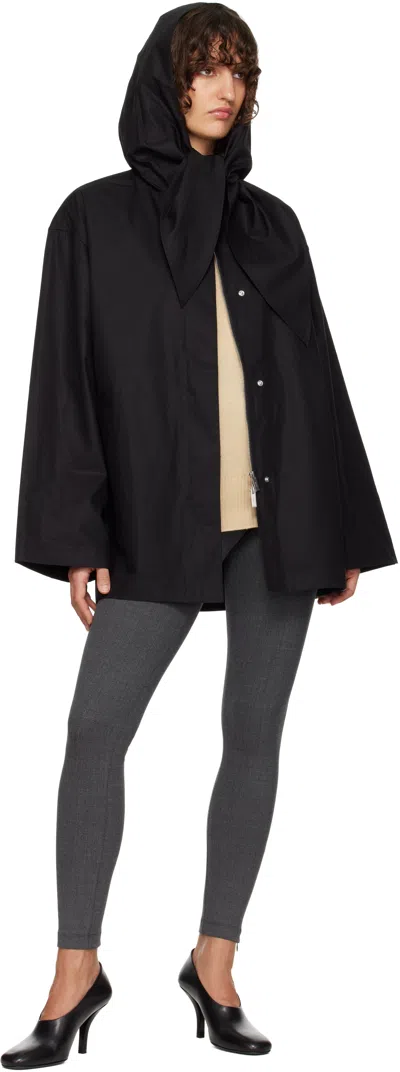 Totême Black Technical Scarf Jacket In Black