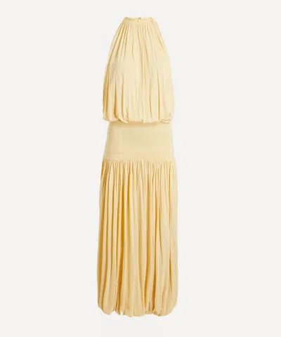 Totême Soft Gathered Halter Midi Bubble Dress In Multi