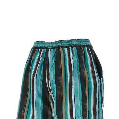 Pinko Chic Mini Shorts With Unique Stripe Print In Multi