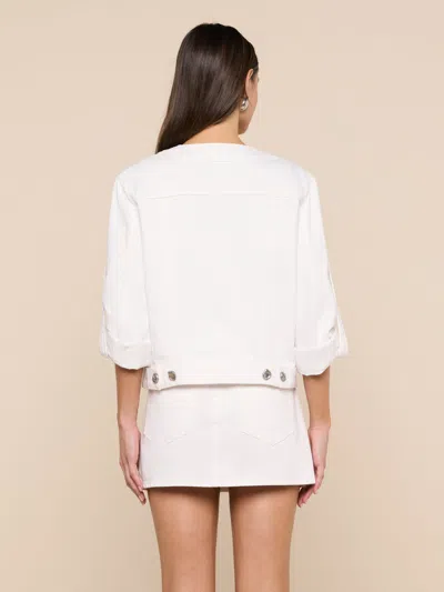L'agence Anouk Collarless Jacket In Blanc In White