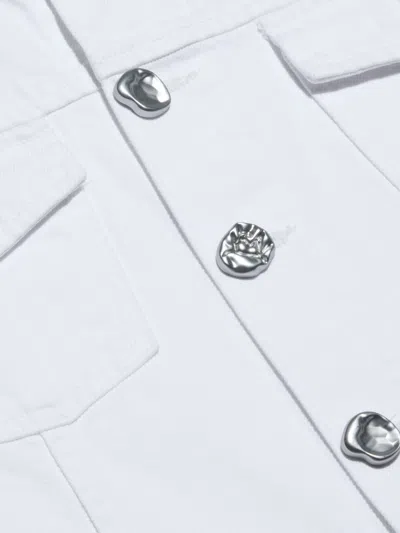 L'agence Anouk Collarless Jacket In Blanc In White