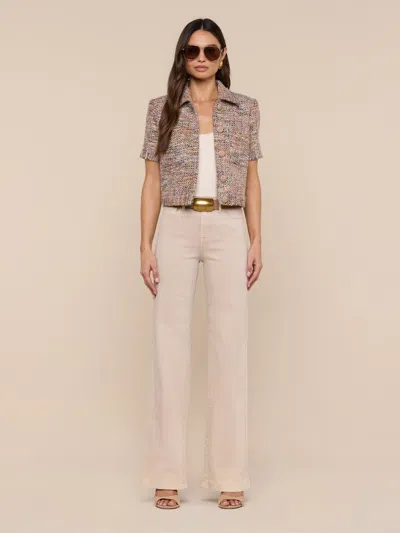 L'agence Chita Jacket In Rainbow Tweed In Brown