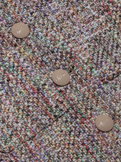 L'agence Chita Jacket In Rainbow Tweed In Brown