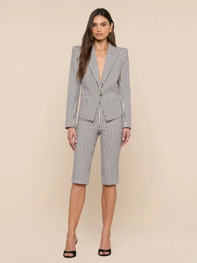 L'agence Misa Short Single Breasted Blazer In White