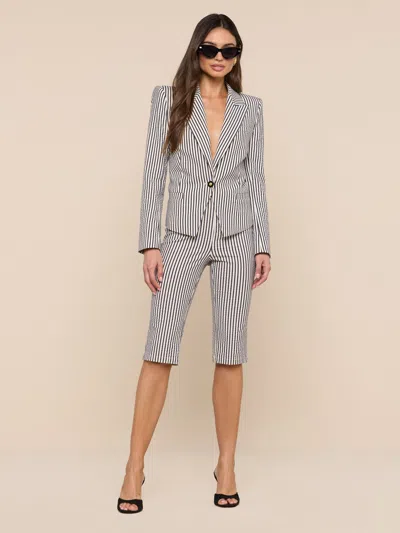 L'agence Misa Short Single Breasted Blazer In White