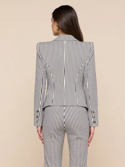 L'agence Misa Short Single Breasted Blazer In White