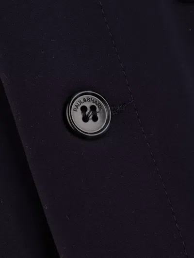 Paul & Shark Collared Coat Featuring Practical Front Pockets In Black