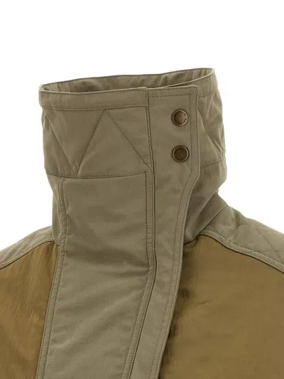 Balmain Utility Bomber Jacket Elasticated Hem Pockets In Green