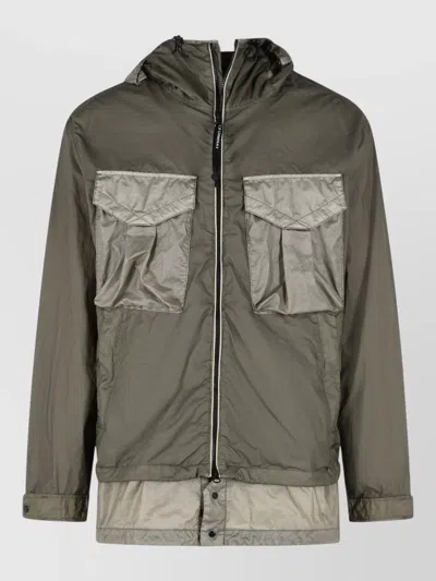 C.p. Company C.p.company Lead Grey Bitm Nylon Goggle Jacket In Gray