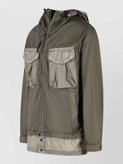 C.p. Company C.p.company Lead Grey Bitm Nylon Goggle Jacket In Gray