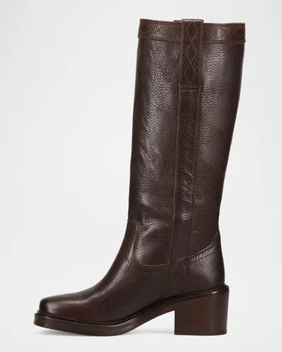 Frye Kate Leather Pull-on Boots In Brown