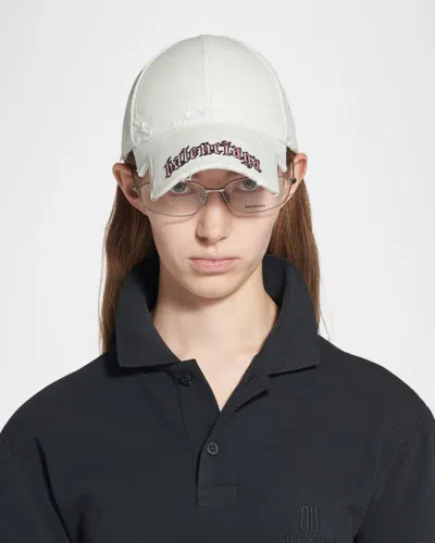 Balenciaga Blackletter Script Logo Baseball Cap