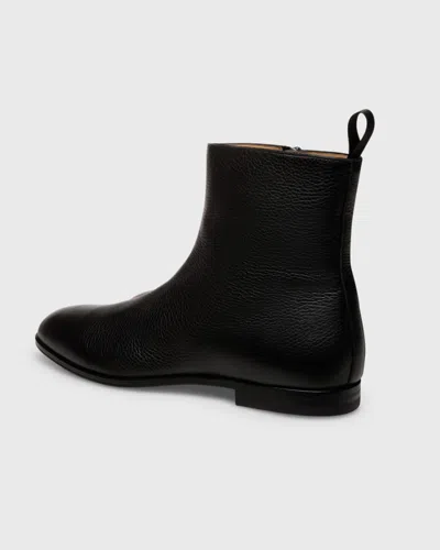 Bally Westminster Leather Zip Boots In Black