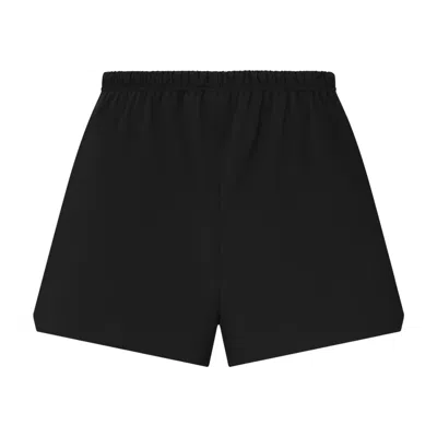 Essentials Black Active Trace Relaxed Shorts In Black