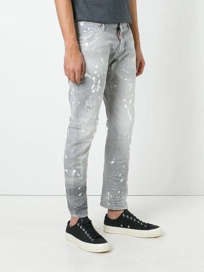 Dsquared2 Sexy Twist Bleached Splatter Jeans | ModeSens