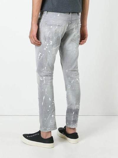 Shop Dsquared2 Sexy Twist Bleached Splatter Jeans
