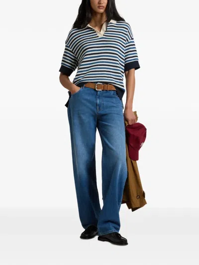 Woolrich Striped Knit T-shirt In Multi