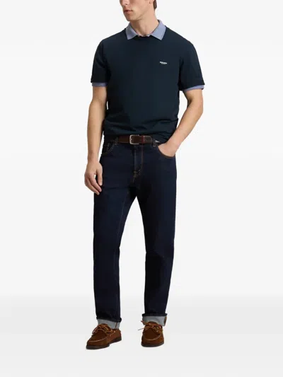 Woolrich Front-logo T-shirt In Blue