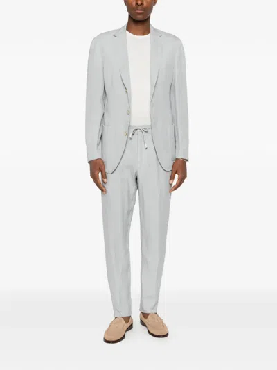 Eleventy Single-breasted Suit In Blue