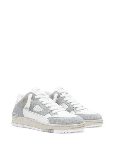 Axel Arigato Low Top Sneakers Perforated Detailing Textured Panels Rubber Sole In Silver