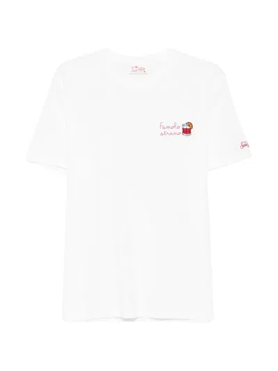 Mc2 Saint Barth Embroidered-design T-shirt In White