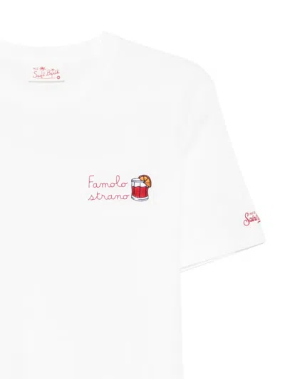 Mc2 Saint Barth Embroidered-design T-shirt In White
