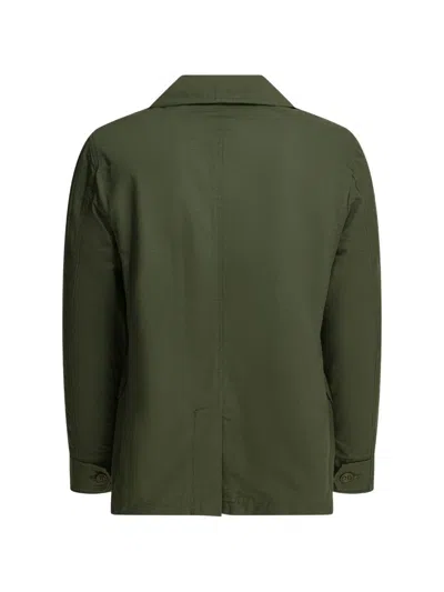 Ceccarelli Ripstop Button-up Coat In Green