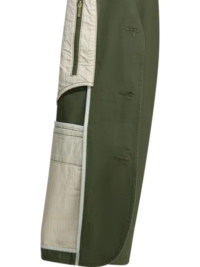 Ceccarelli Ripstop Button-up Coat In Green