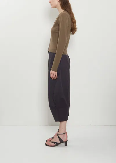 Lemaire Cropped Bermuda Pants In Blue