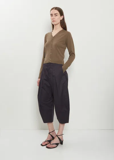 Lemaire Cropped Bermuda Pants In Blue