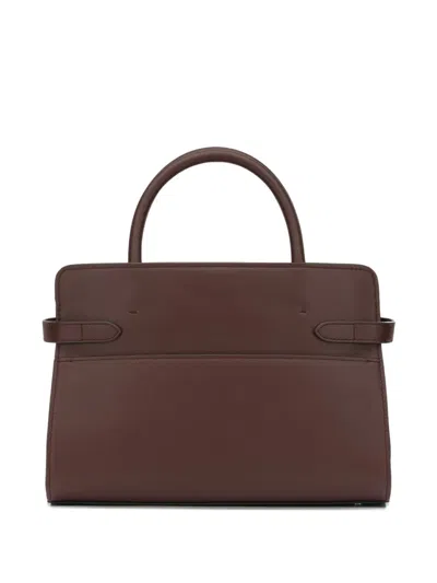 Le Tanneur Emie Medium Handbag In Smooth Leather And Nubuck In Brown