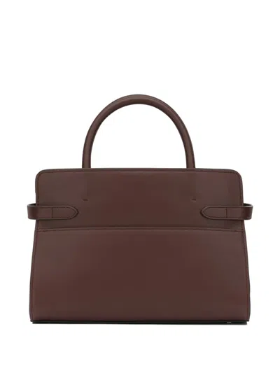 Le Tanneur Emie Medium Handbag In Smooth Leather And Nubuck In Brown