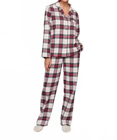 Eberjey Plaid Flannel Pyjama Set In Multi