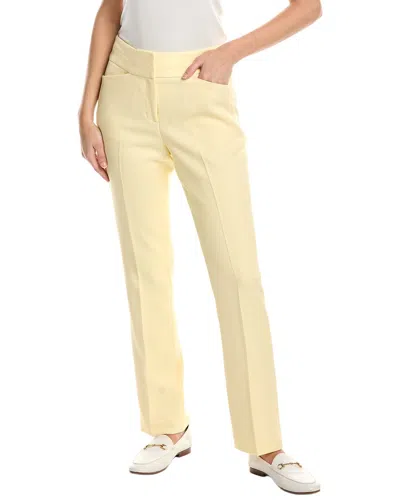 Tahari Asl Solid Pant In Yellow