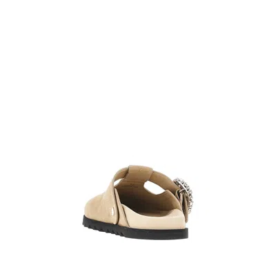 Roger Vivier Mules Round Toe Flat Sole Suede Buckle In Brown
