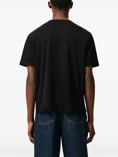 Ami Alexandre Mattiussi Solid Mercerized Ts-hirt In Black