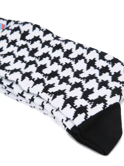 Icecream Houndstooth-pattern Socks In Multi