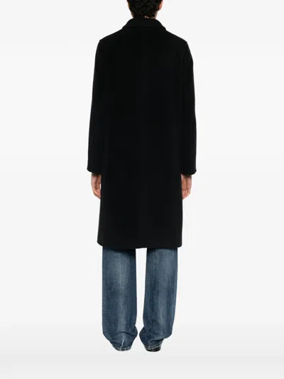 Tagliatore Monic Single-breasted Patch-pocket Coat In Black