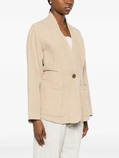 Isabel Marant Soraya Linen-silk Blazer In Brown