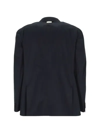 Umit Benan Double-breasted Peak-lapels Jacket In Blue
