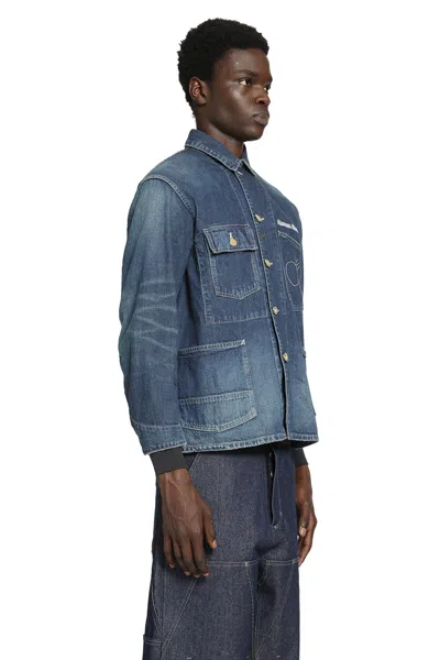 Human Made Long Sleeve Denim Jacket In Blue