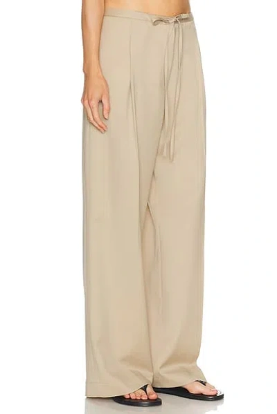 Rohe Relaxed Drawstring Trouser In Brown